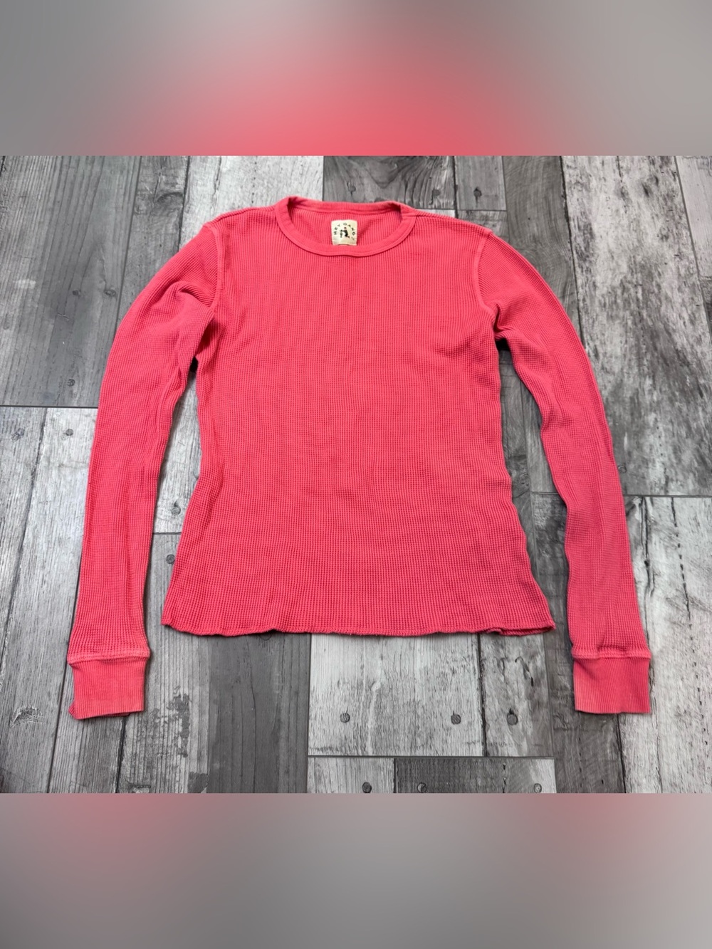 Hey Gang Waffle Shirt Top Pullover Crewneck Cotton Women’s 0 Made In USA